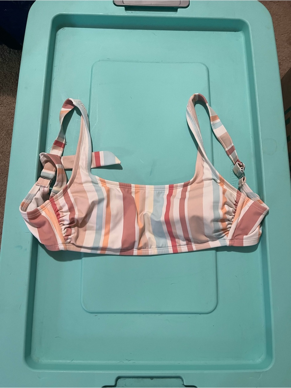 Striped Pastel Bikini Top - Multicolor Stripes Xhilaration